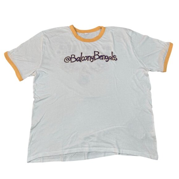 @BalconyBengals ‘T. IT. UP.’ Ringer Tee White & Gold Sz Large - Picture 2 of 2